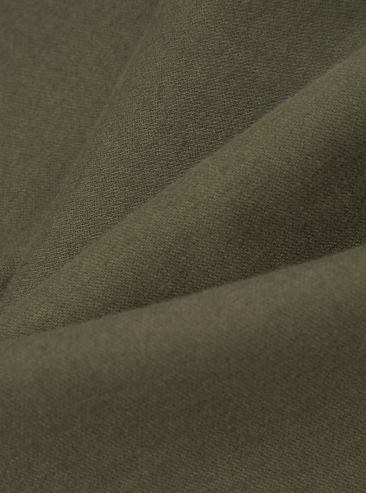 Universal Works Pleated Track Pant Brushed Moleskin Olive Verde - foto 4