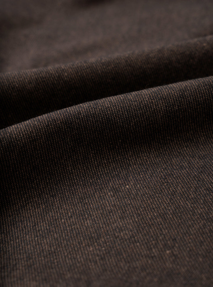 Universal Works Pleated Track Pant Recycled Italian Tweed Brown Marrone - foto 4