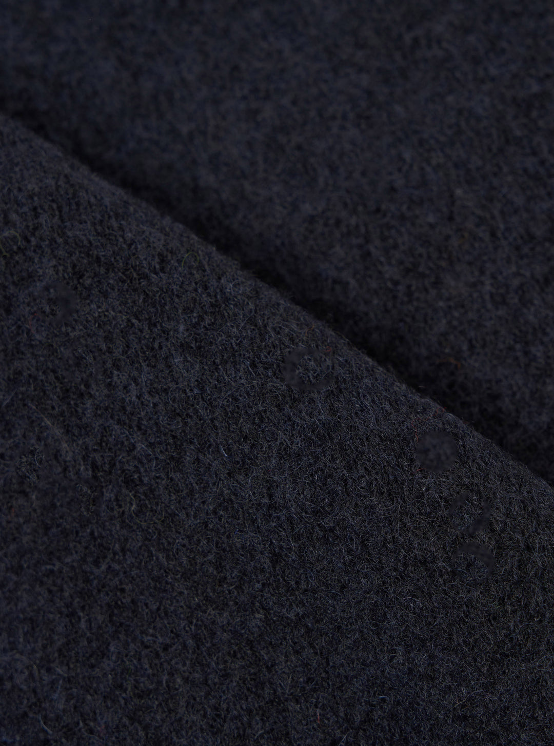 Universal Works Zip Waistcoat Wool Fleece Navy Blu - foto 4