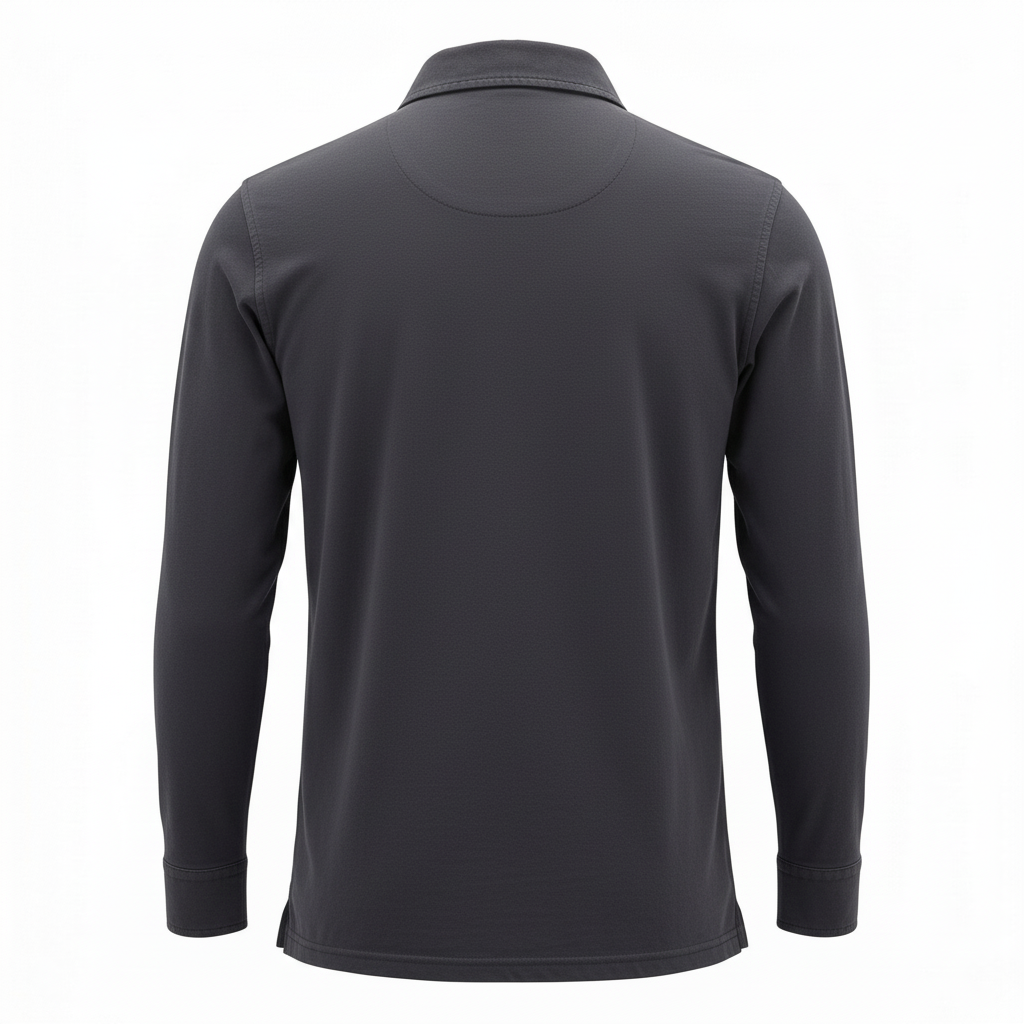 Långärmad Polo York Jersey Navy