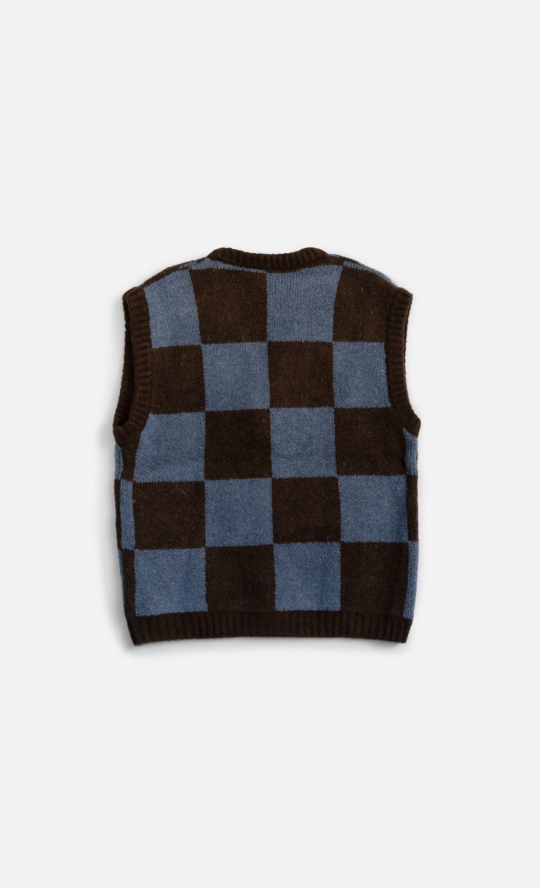 Wooden Gilet Kent Quadri Marrone - foto 2